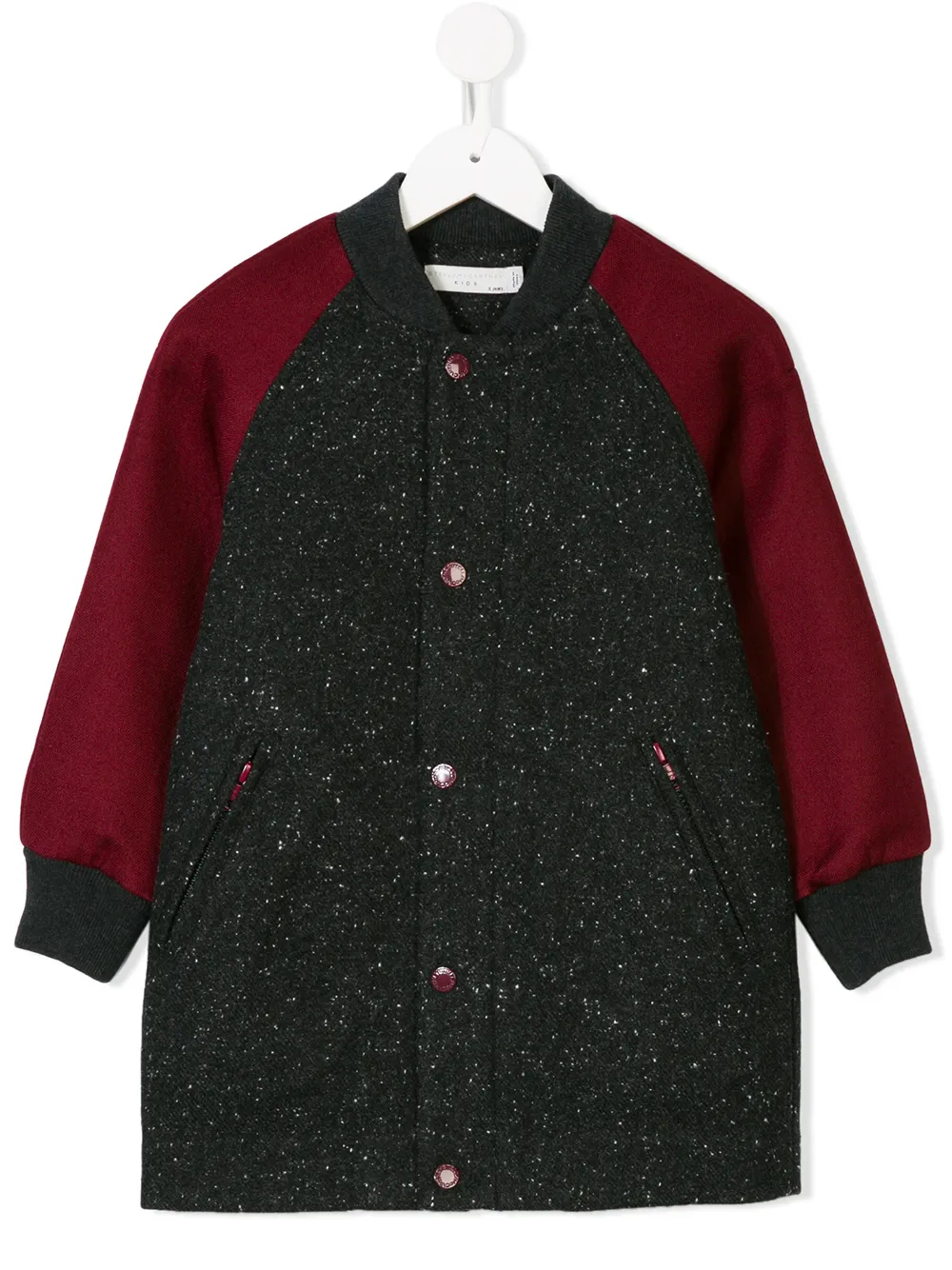 Stella McCartney Kids Cappotto bicolore - Grigio