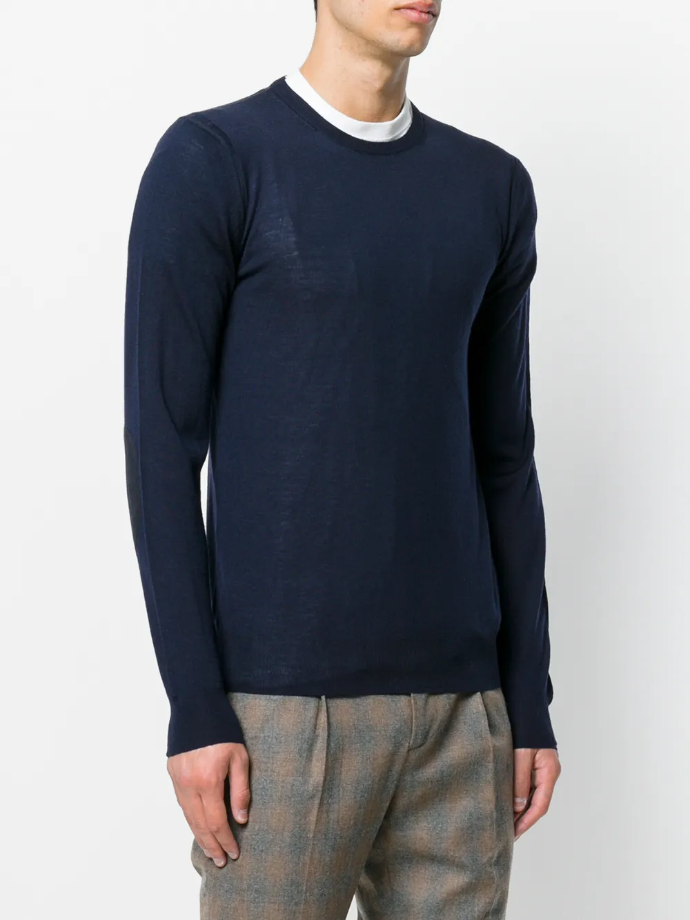Paolo Pecora Crew Neck Pullover In Blue