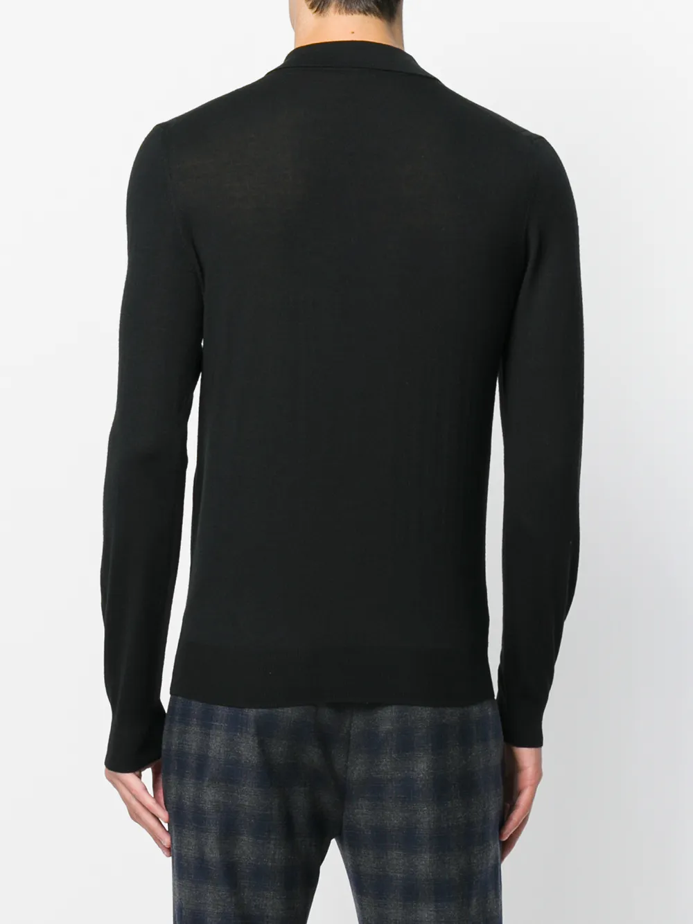 Paolo Pecora poloshirt met lange mouwen Zwart