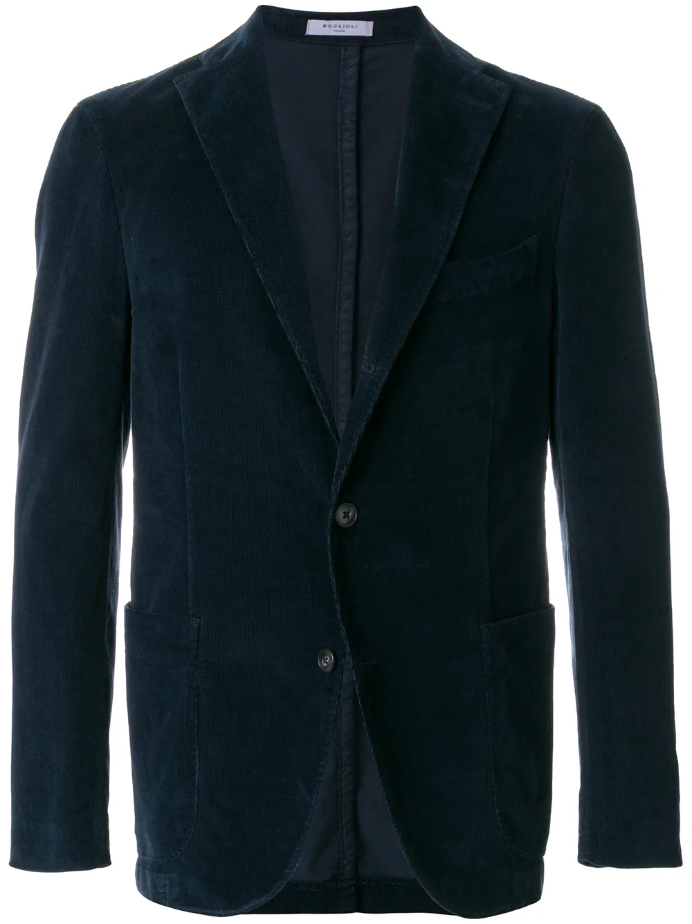 slim-fit buttoned blazer