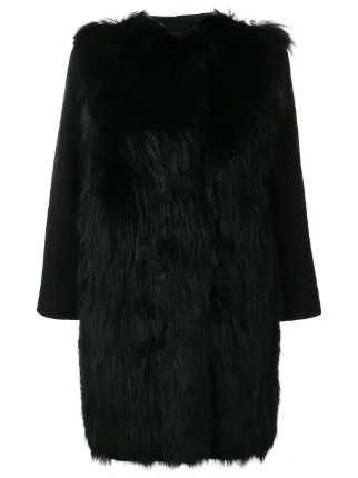 En Manteau Empiècements Fourrure Poline Ravizza À Simonetta pfvZzOqW