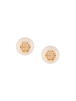Tory Burch Pearl Stud Earrings Farfetch Tory Burch Pearl Stud Earrings