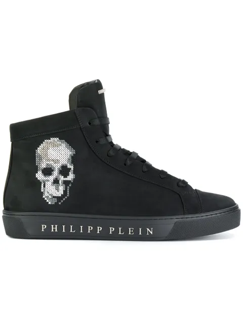 PHILIPP PLEIN HI TOP SKULL SNEAKERS | ModeSens