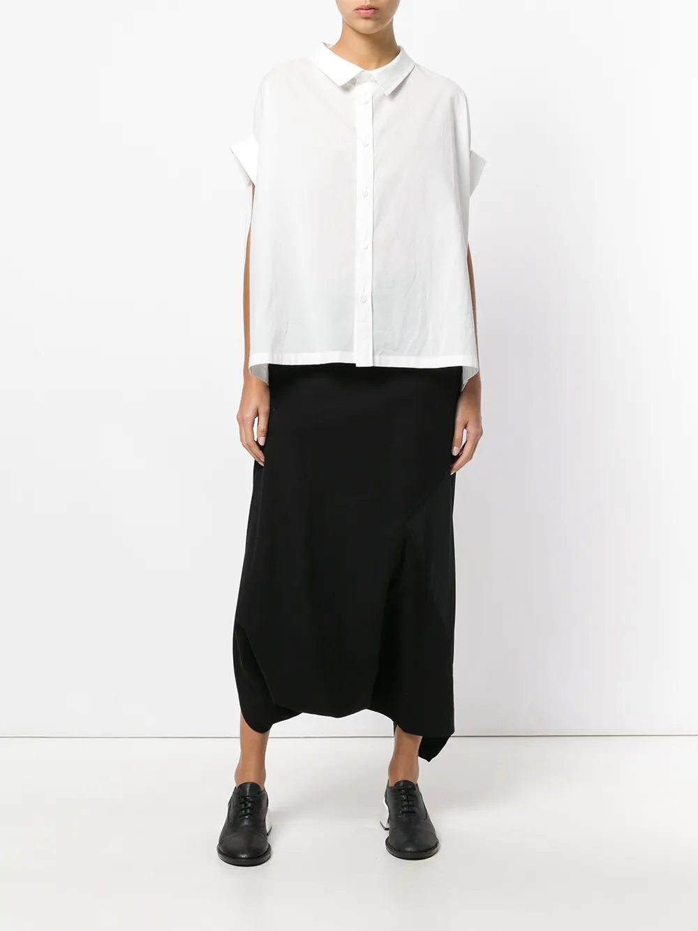 Y's boxy sleeveless shirt - Wit