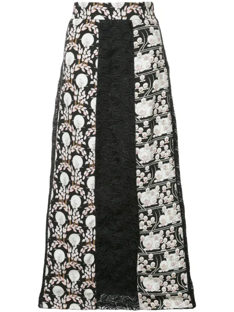 Giamba  jacquard maxi skirt