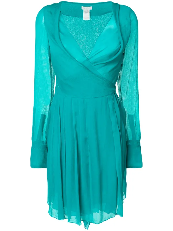aqua chiffon dress