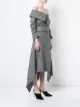 Monse off shoulder herringbone dress