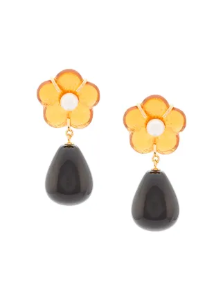 Lizzie Fortunato Jewels Daisy Flower Drop Earrings Farfetch Lizzie Fortunato Jewels Daisy Flower Drop Earrings