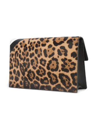 Tomasini Leopard Print Stripe Clutch Bag 1 200 Ss18 Online Tomasini Leopard Print Stripe Clutch Bag
