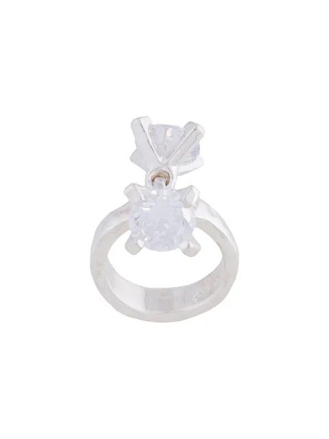 E.M. double dangling gems ring