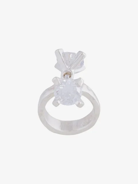 E.M. double dangling gems ring