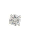 E.M. dropped crystal earring - Metallic