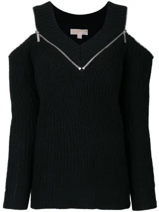 michael kors cold shoulder sweater