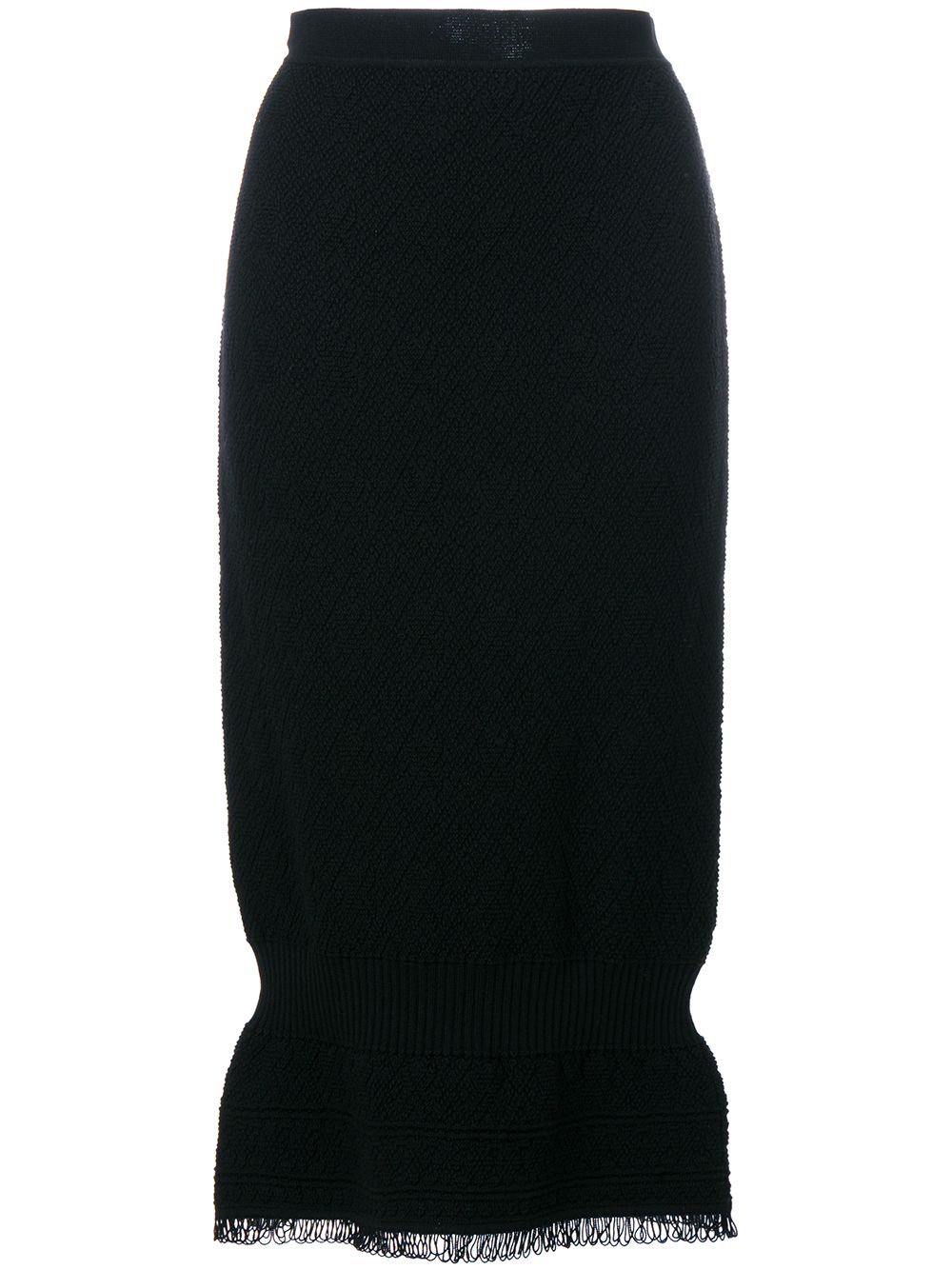 Image 1 of Christian Dior 2000s pre-owned fringed knitted skirt