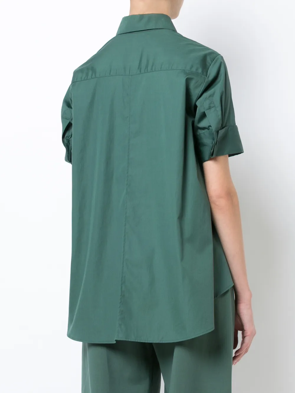 adam lippes 短袖伞摆府绸衬衫