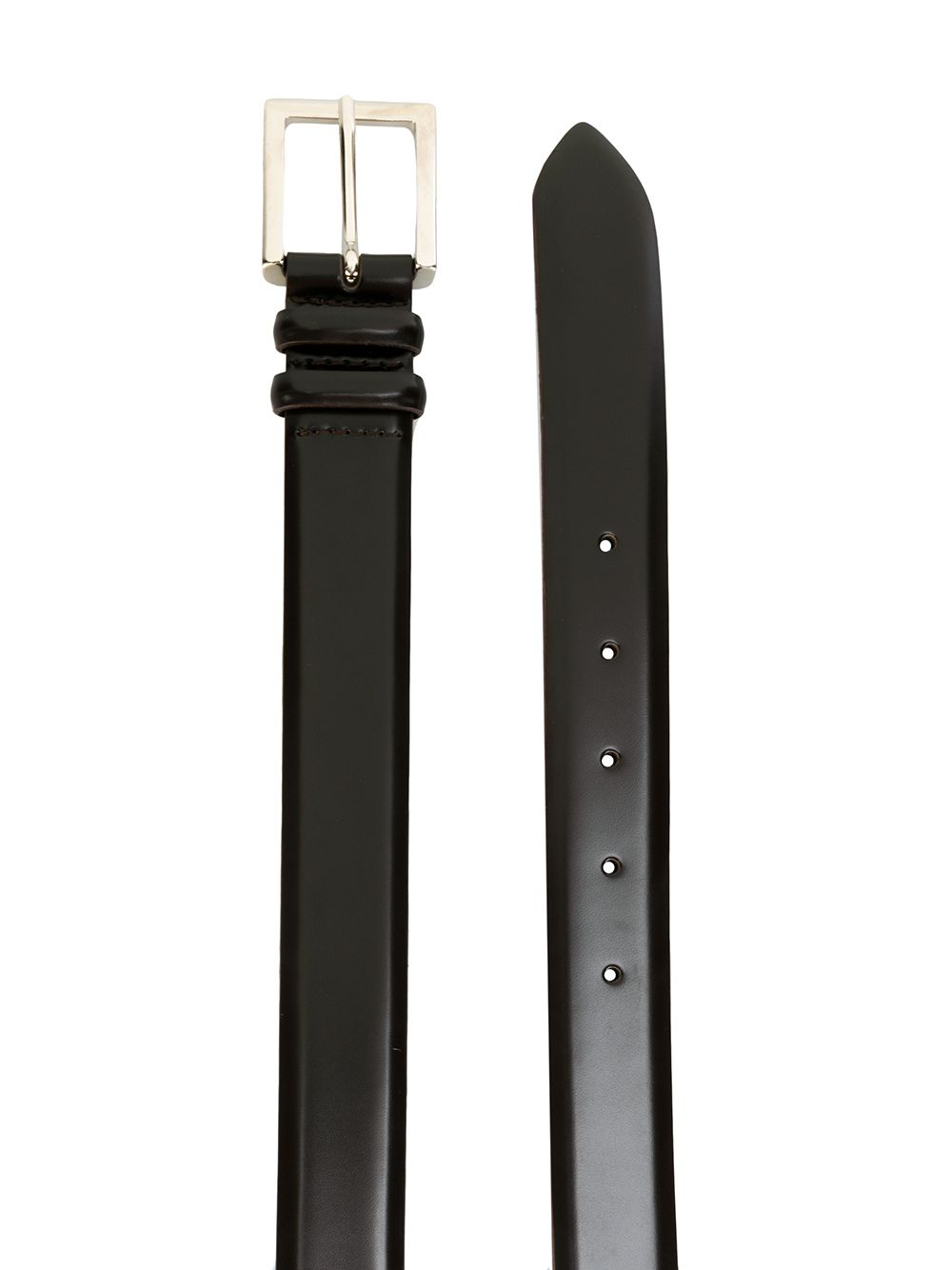 Shop Orciani Leather Buckle Belt In Brown