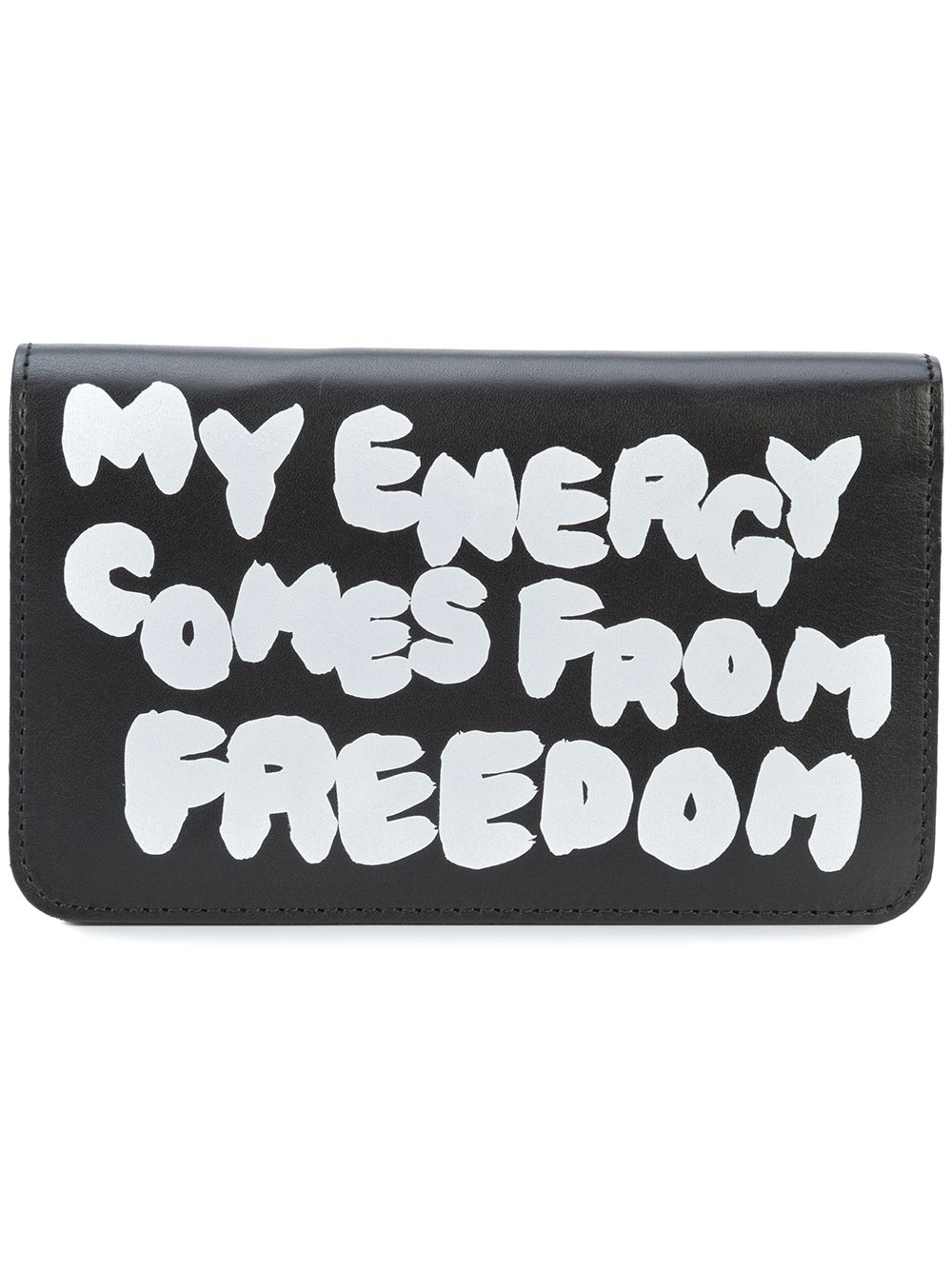 Comme Des Garçons Wallet slogan wallet - Black