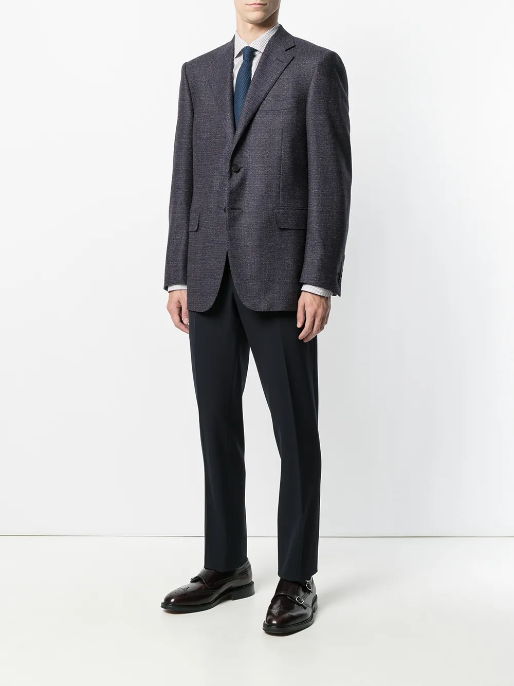 Canali jas met enkele rij knopen Blauw