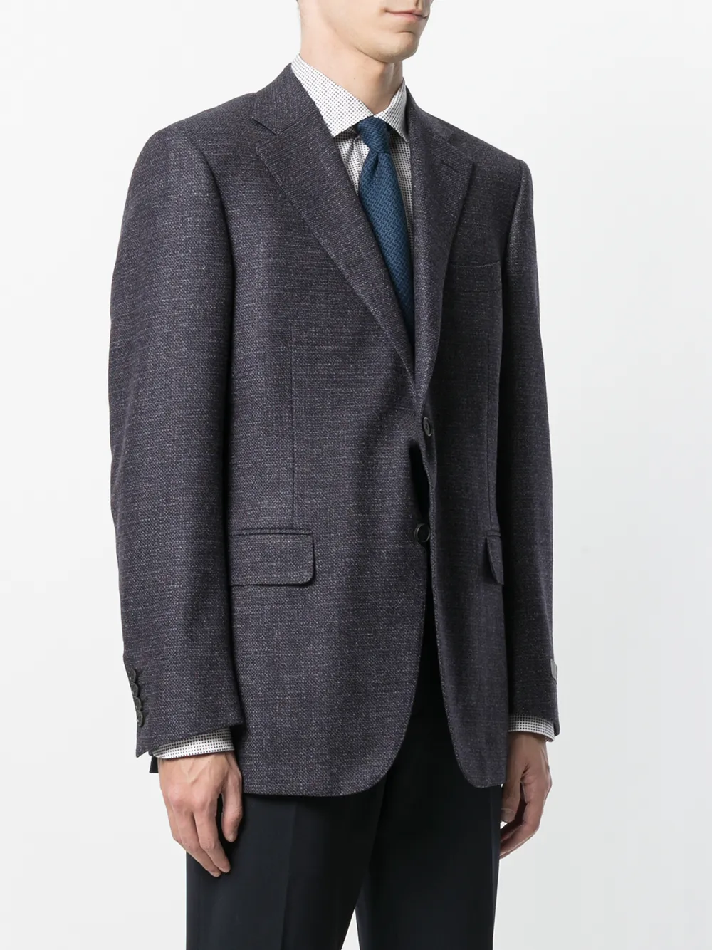 Canali jas met enkele rij knopen Blauw