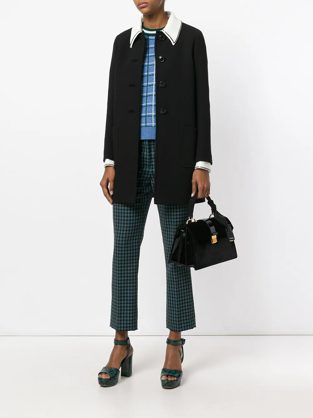 Miu Miu grosgrain ribbon handbag - Zwart