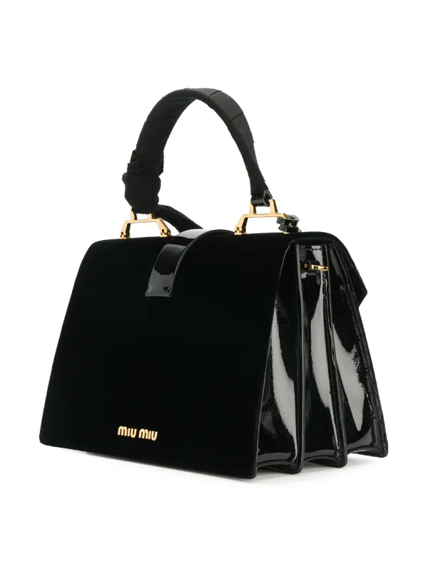 Miu Miu リボンハンドルハンドバッグ | ブラック | FARFETCH JP