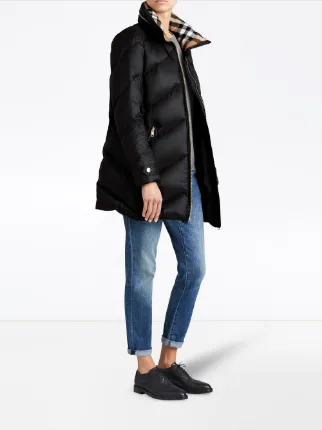 Burberry chevron 2025 quilted down coat