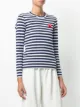 Comme Des Garçons Play heart logo striped top