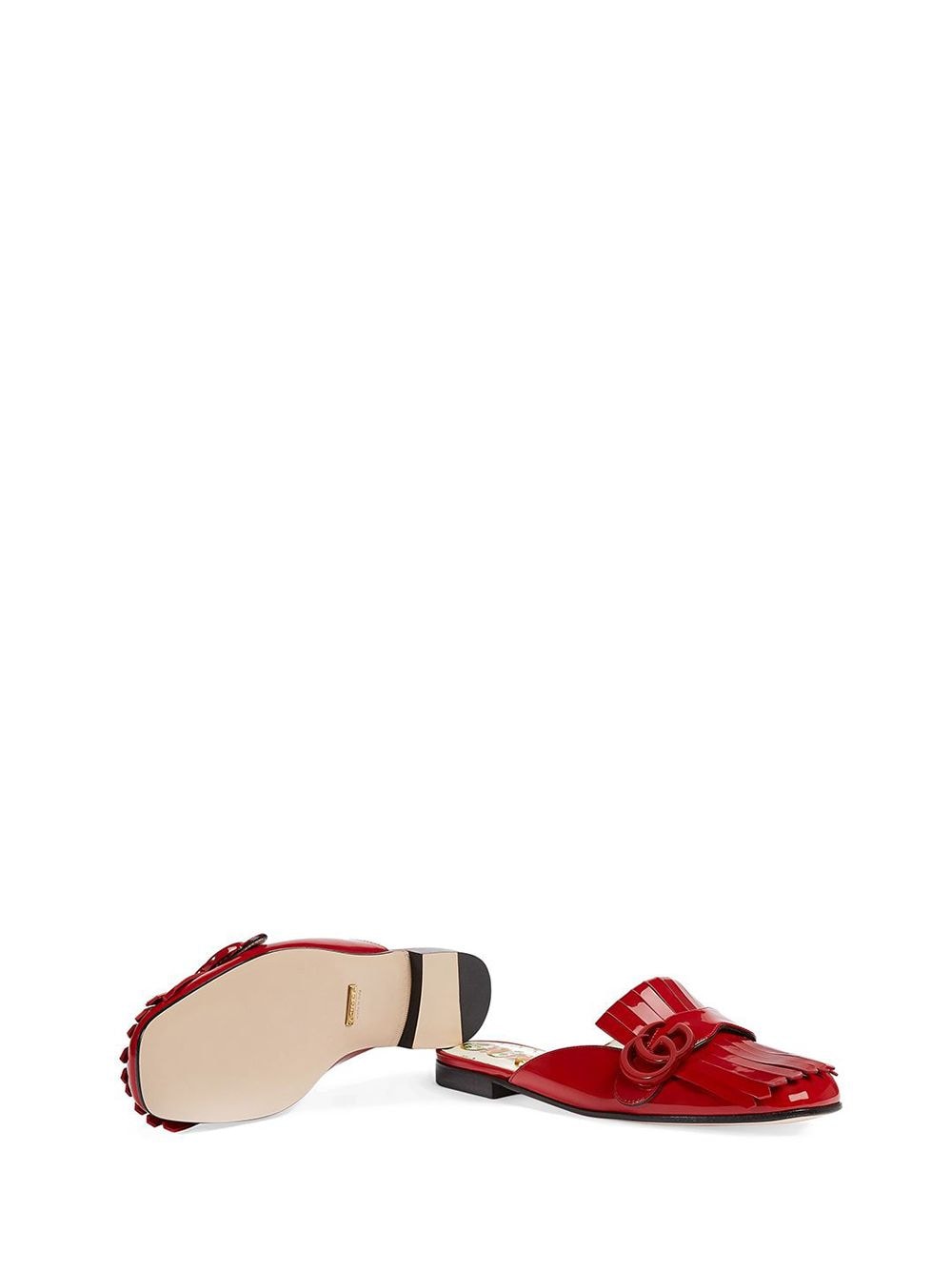 Gucci Marmont Patent Leather Slippers - Farfetch