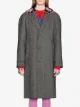 Gucci Herringbone coat with embroidery