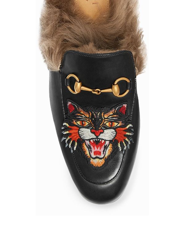 gucci princetown angry cat