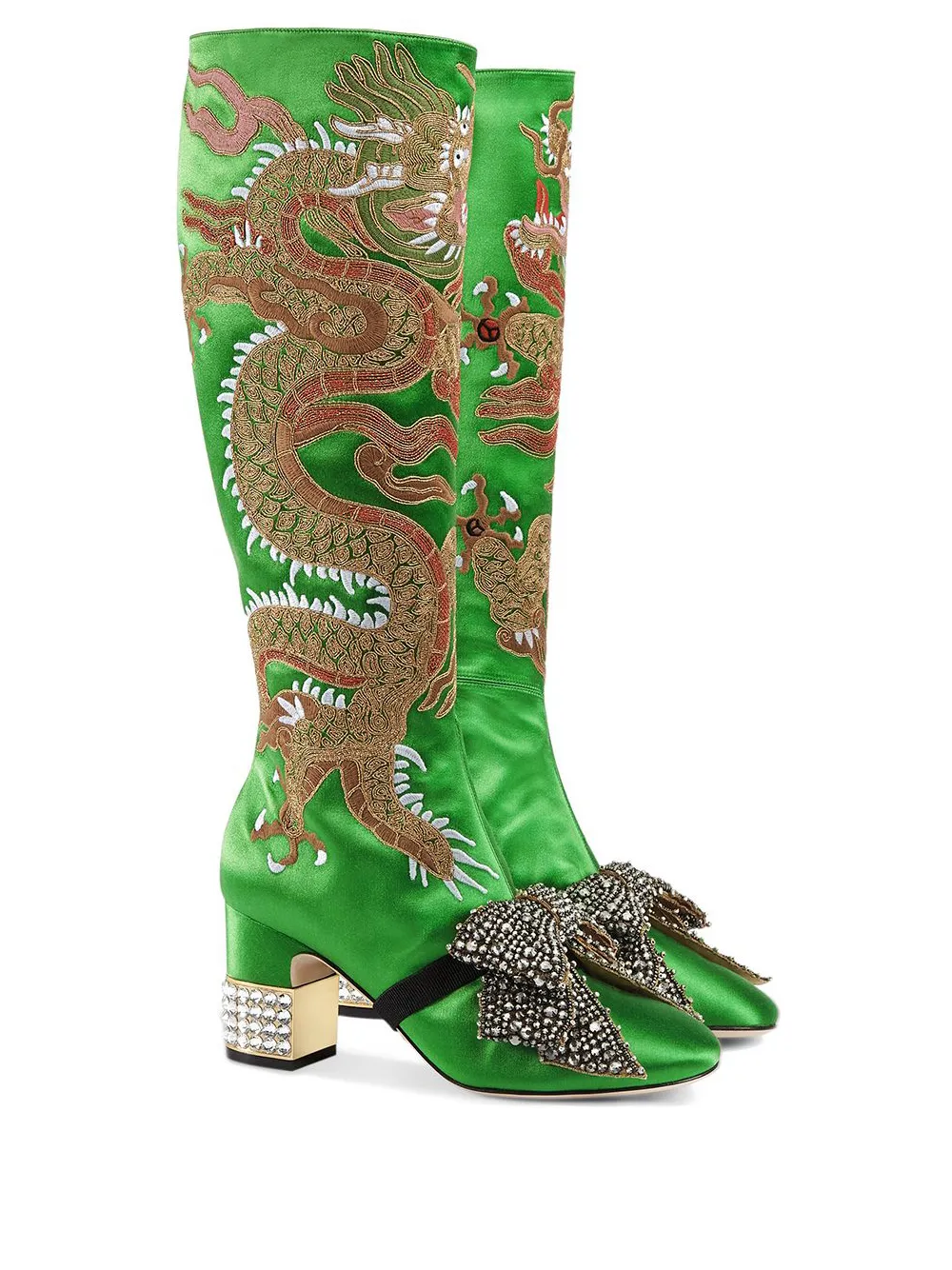 green gucci boots