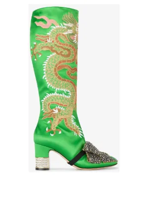 green gucci boots