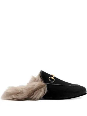 gucci fur mules