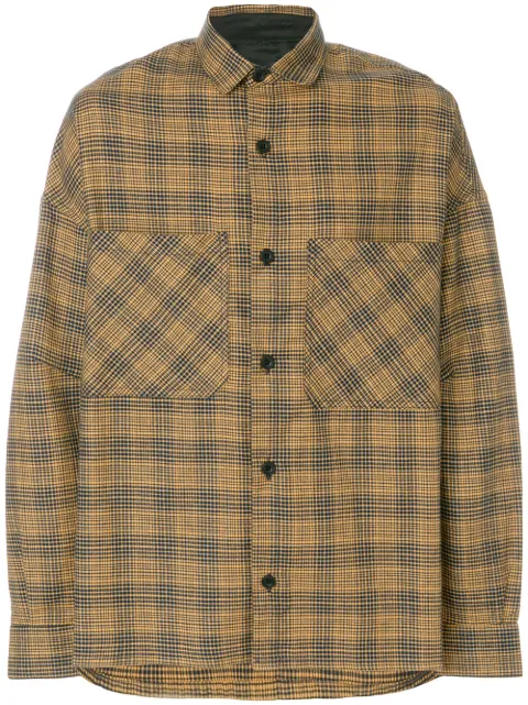 oversized checked overshirt trf