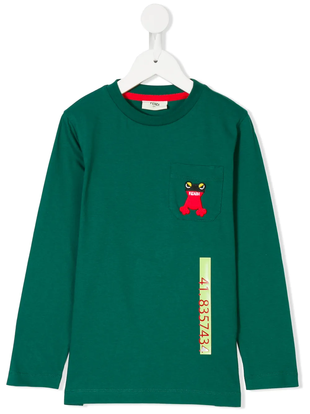 Fendi Kids рубашка с вышитой лягушкой Fendi Kids рубашка с вышитой лягушкой
