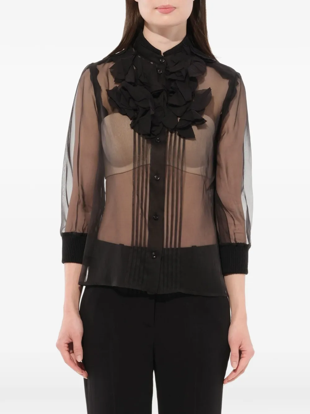 Givenchy Blusa trasparente - Nero
