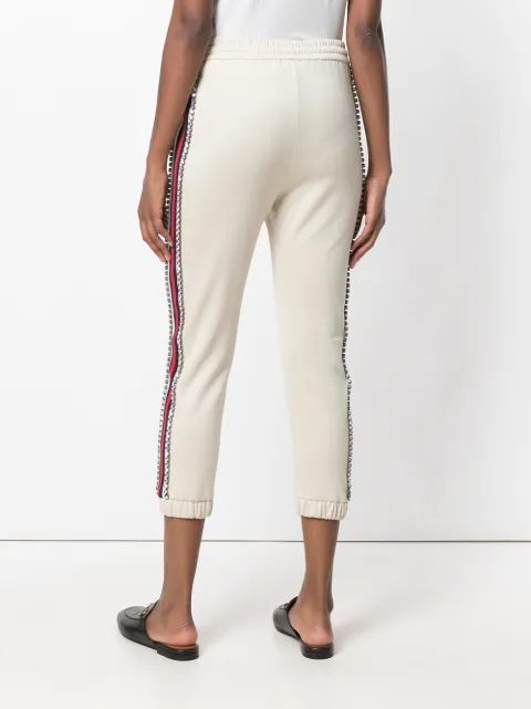GUCCI TECHNICAL JERSEY STIRRUP LEGGING WITH CRYSTALS, WHITE | ModeSens