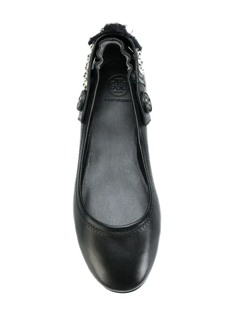 tory burch black minnie flats