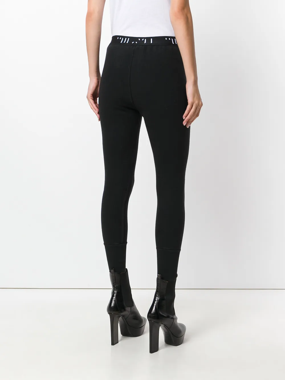 UNRAVEL PROJECT lace-up skinny sweatpants Zwart