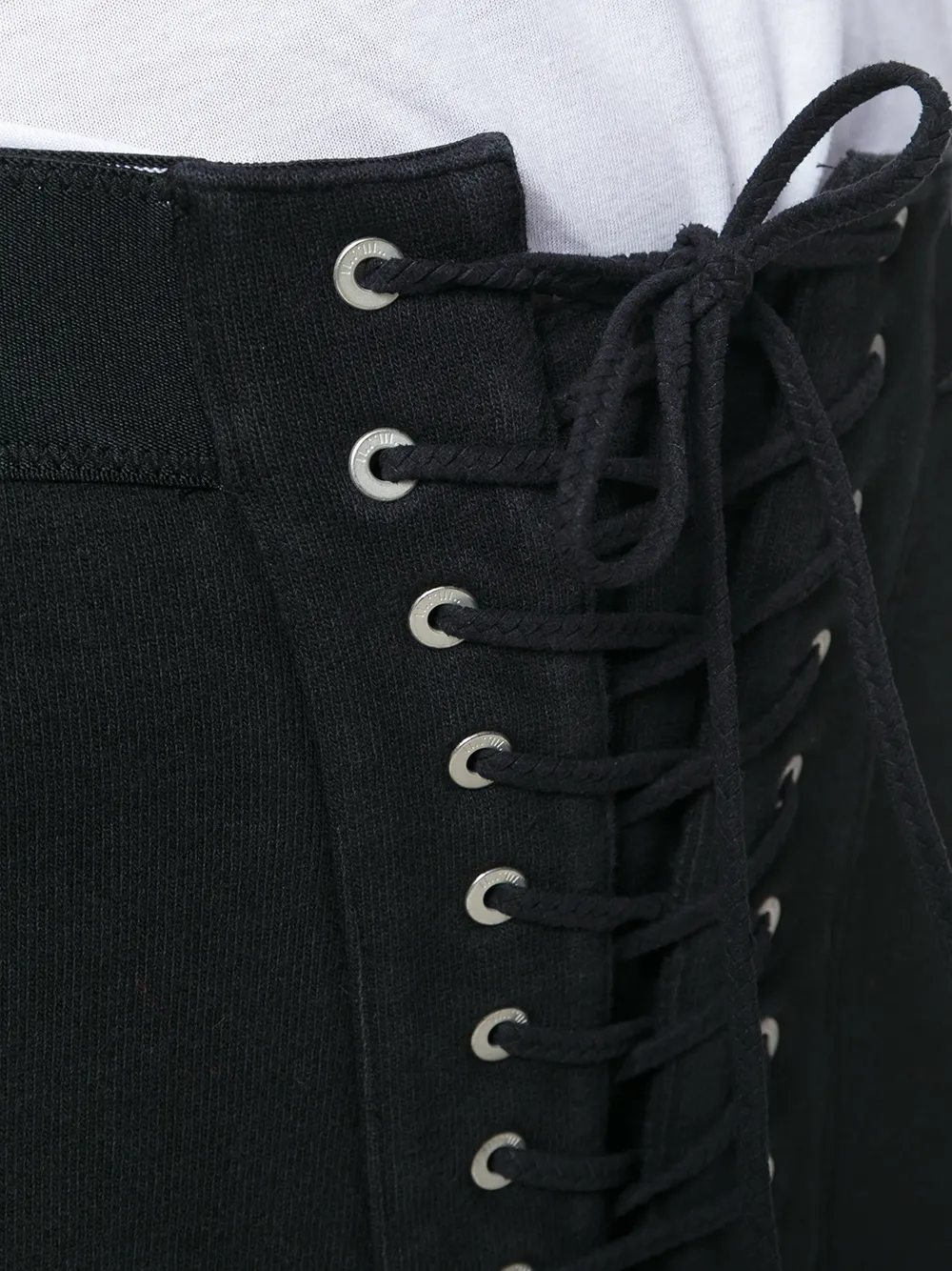 UNRAVEL PROJECT lace-up skinny sweatpants Zwart