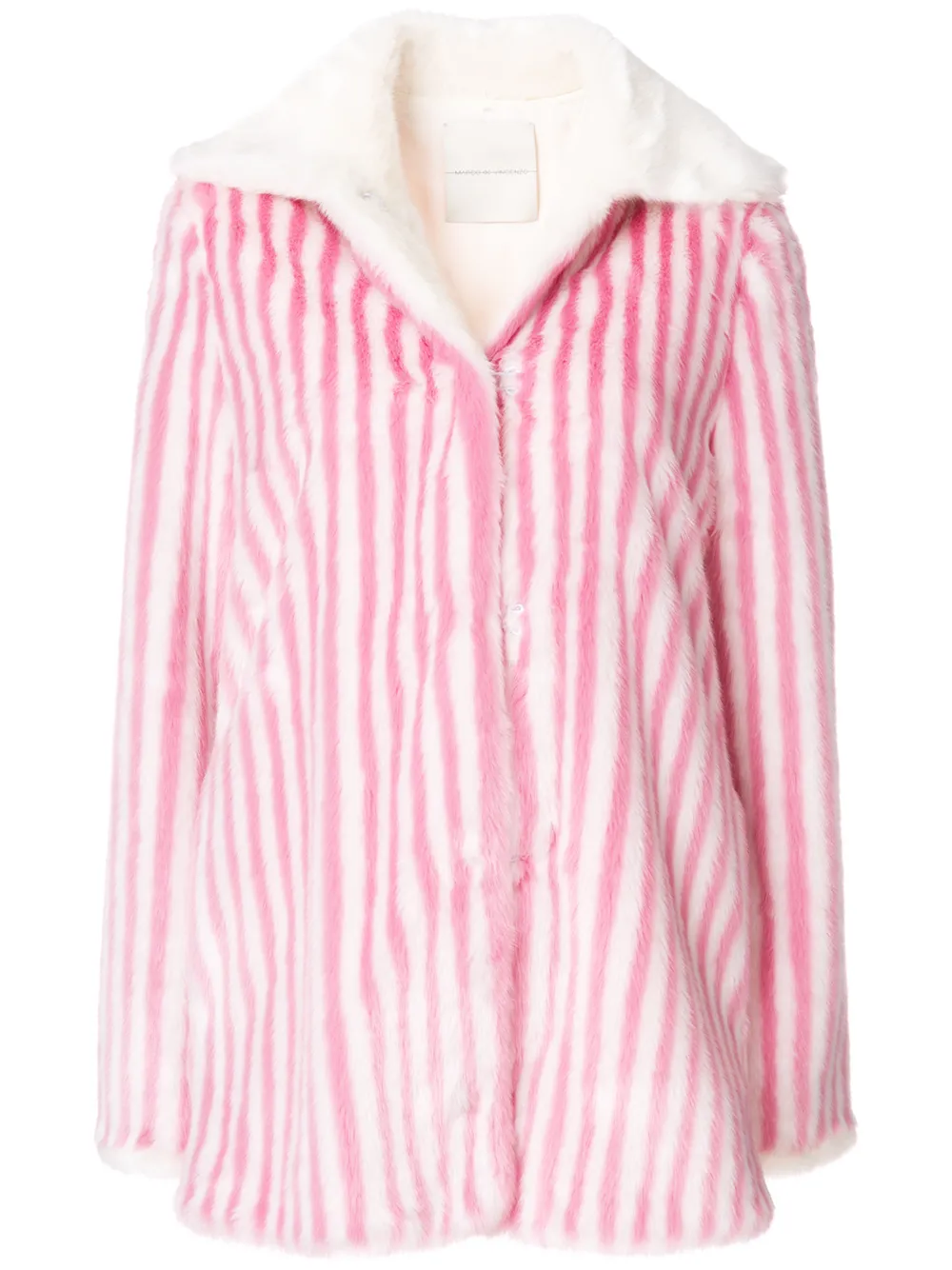 Marco DE Vincenzo Striped Faux Fur Coat $1,835 - Buy AW17 Online - Fast Delivery, Price