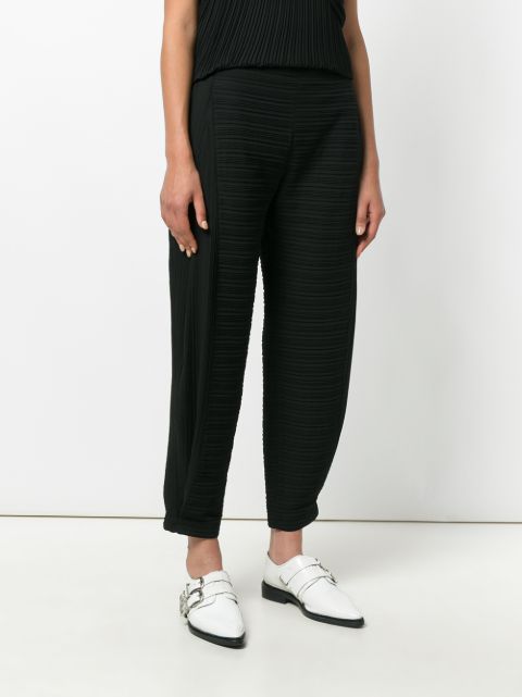 black ribbed trousers