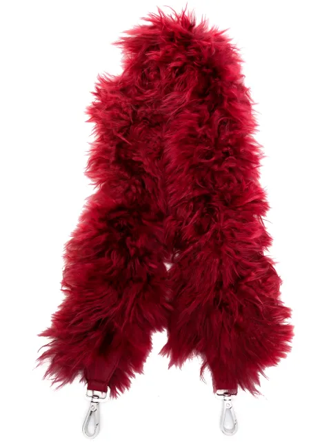 FENDI correa de bolsa peluda