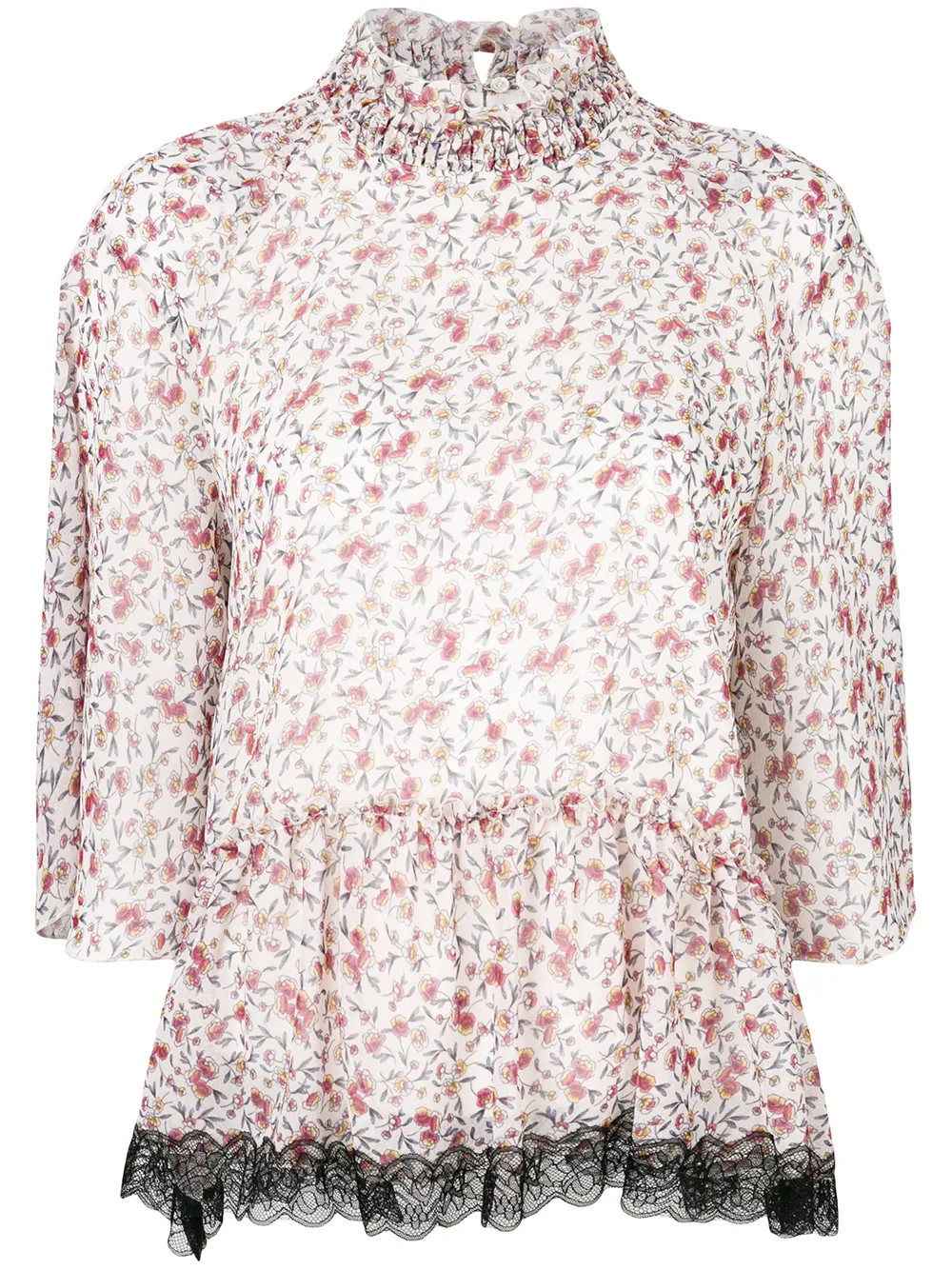 See By Chloé Lace Trimmed Peasant Blouse - Farfetch