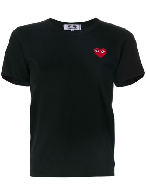 Comme Des Garçons Play Camiseta com logo de coração 