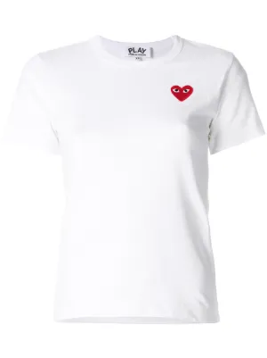 black t shirt with red heart