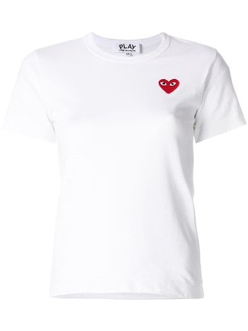 Comme Garçons Play heart logo T-shirt white