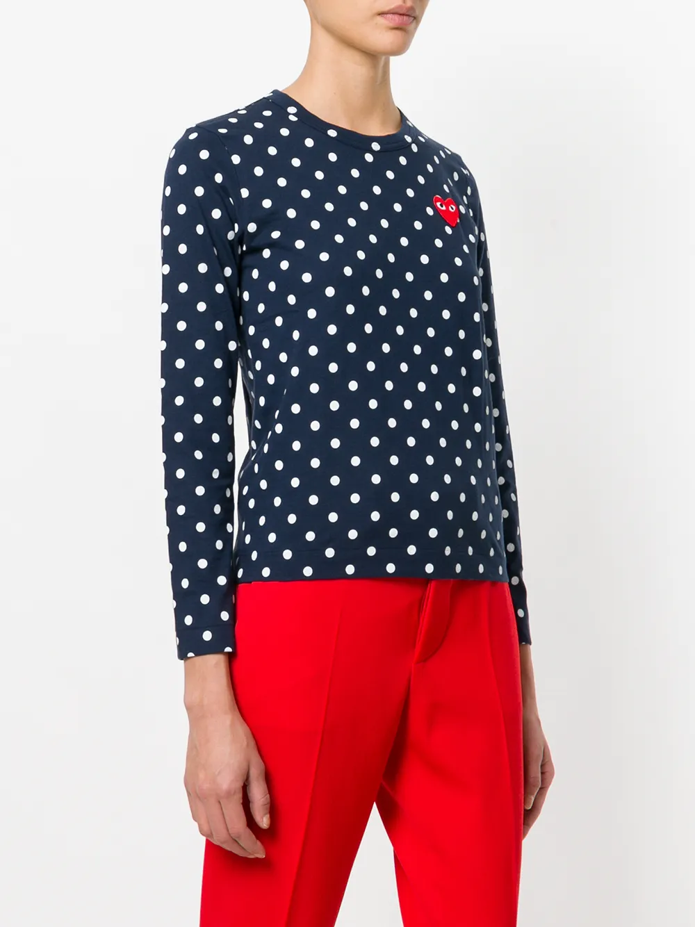 heart polka dot shirt