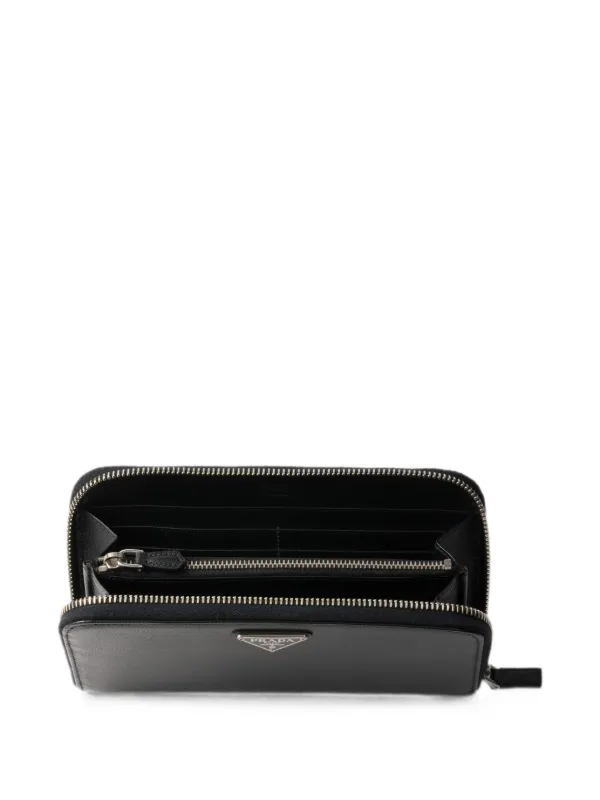 【PRADA】ウォレット Prada Large Saffiano Leather Wallet | Black | FARFETCH