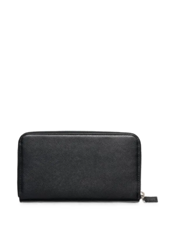 Prada Large Saffiano Leather Wallet | Black | FARFETCH